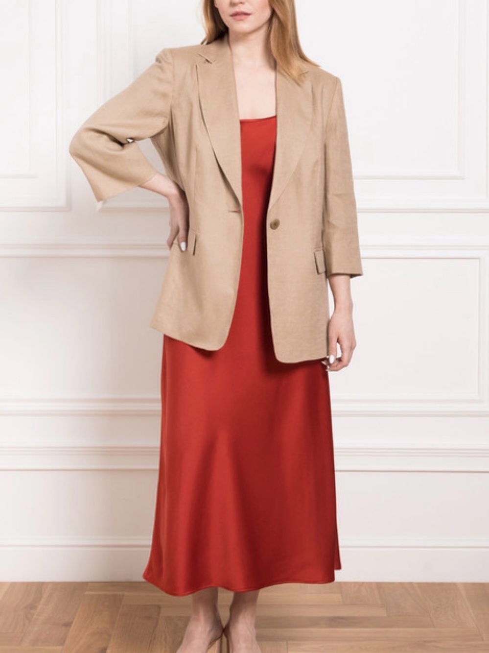Marina Rinaldi Castano Linen Blazer- Beige NWT-16